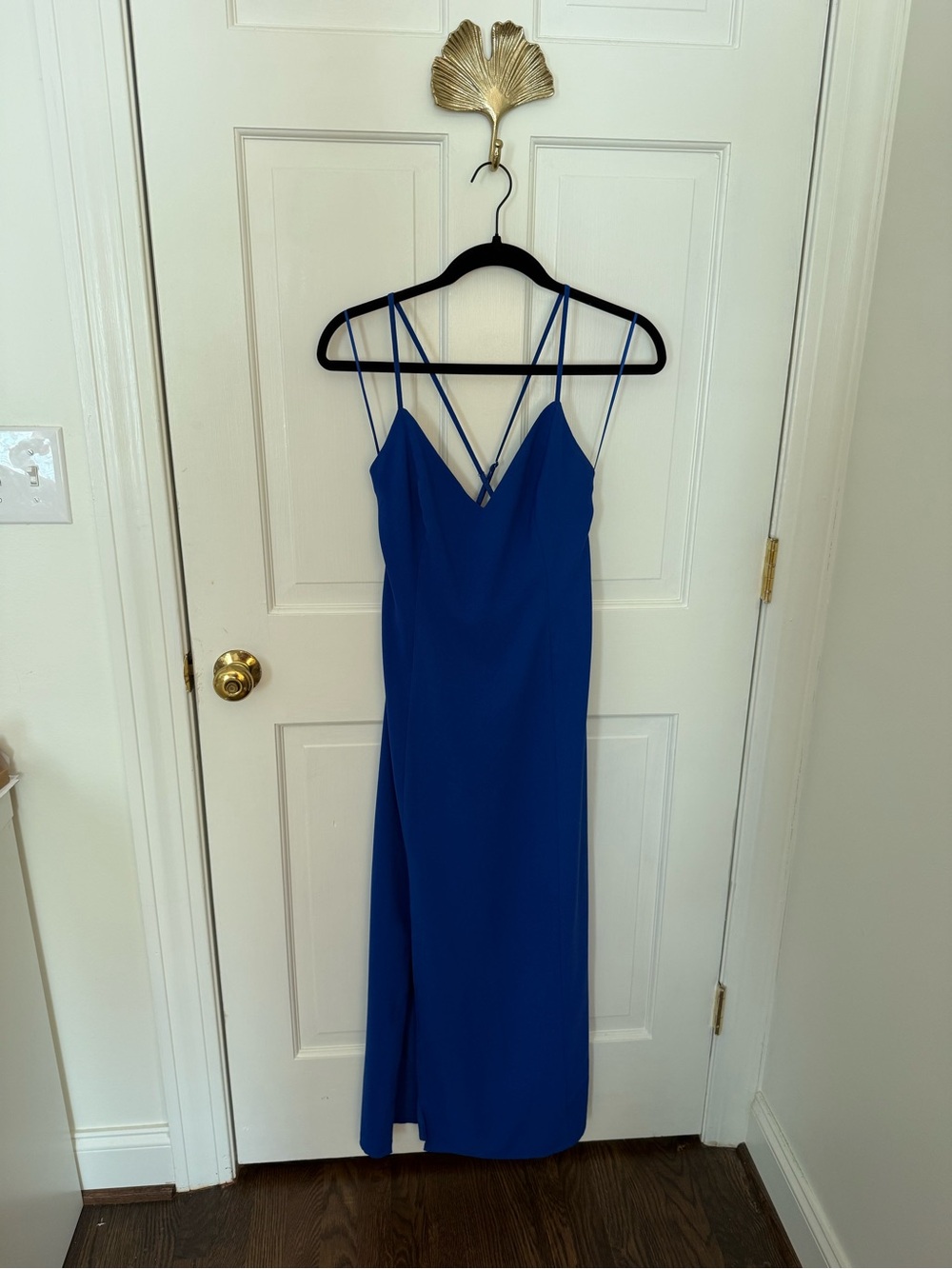Adelyn Rae Royal Blue Strappy V-Neck Maxi Dress